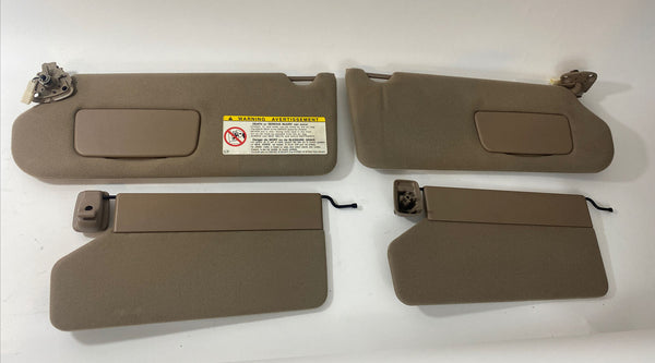 2001-2004 Toyota Sequoia Tan Pair Tan With Extensions & Mirror Sun Visor LH RH