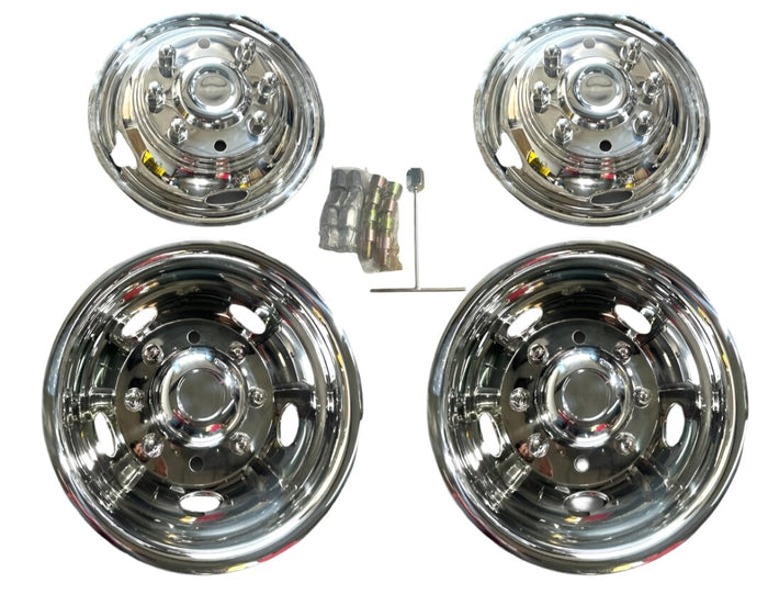Pacific Dualies 43-1608 Stainless Steel Dually Wheel Simulators For Ford F350 (2011-2015) - 17 Inch