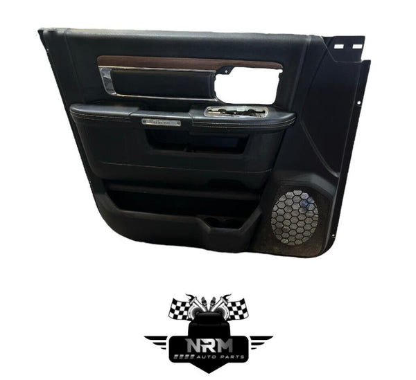 2015-2016 Ram 1500 2500 3500 4500 5500 Front Left Door Panel Black/Woodgrain