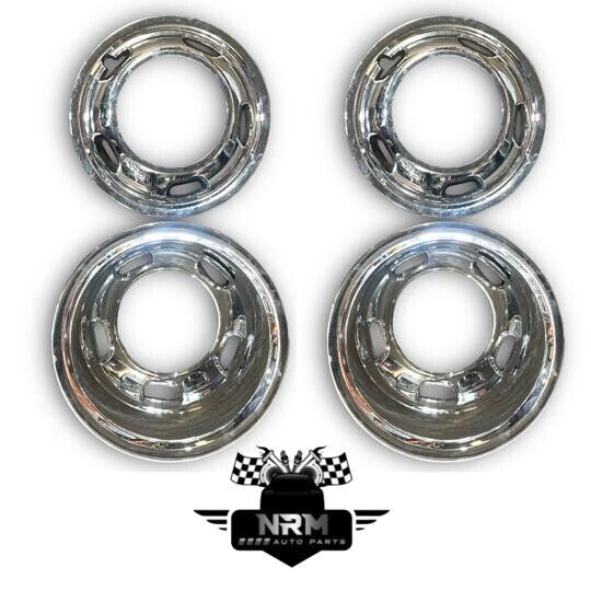 2019-2023 Dodge Ram 3500 Front/Rear Wheel Cover Hubcap Simulator Set 4 Chrome