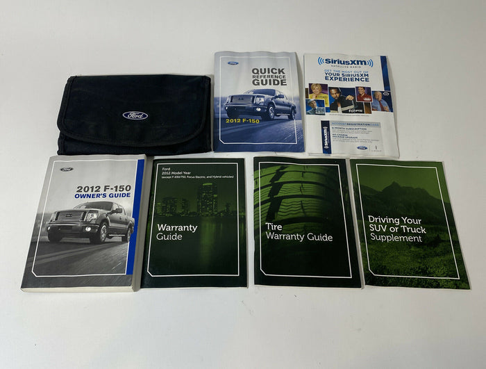 12 Ford F-150 User Guide Owner's Manual with Case