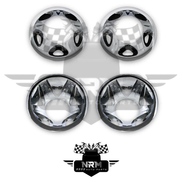 2008-2010 Chevrolet Silverado 3500 GMC Sierra 3500HD 4 Chrome 17" Dually Wheel Simulators Dual Rim Liners