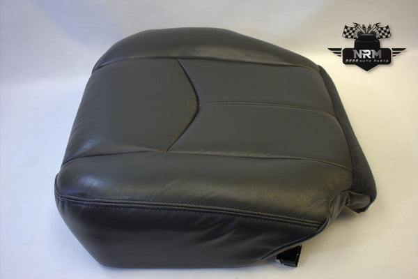 2003-2007 Chevrolet Silverado 1500 Left Driver Bottom Seat Cover Leather Dark Gray